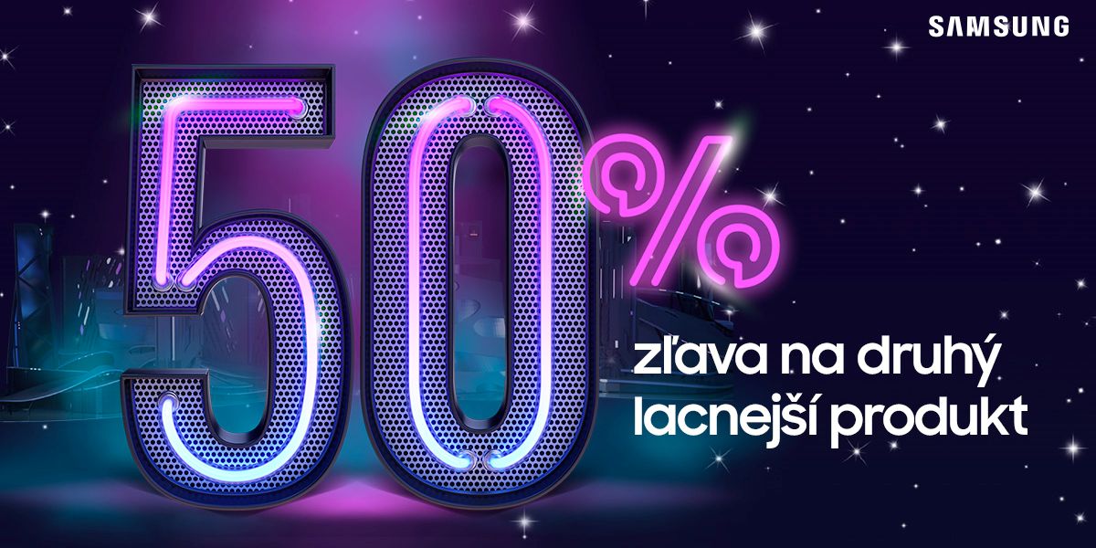 Samsung.sk prináša akciu roka! Získajte exkluzívnu 50 % zľavu na druhý produkt