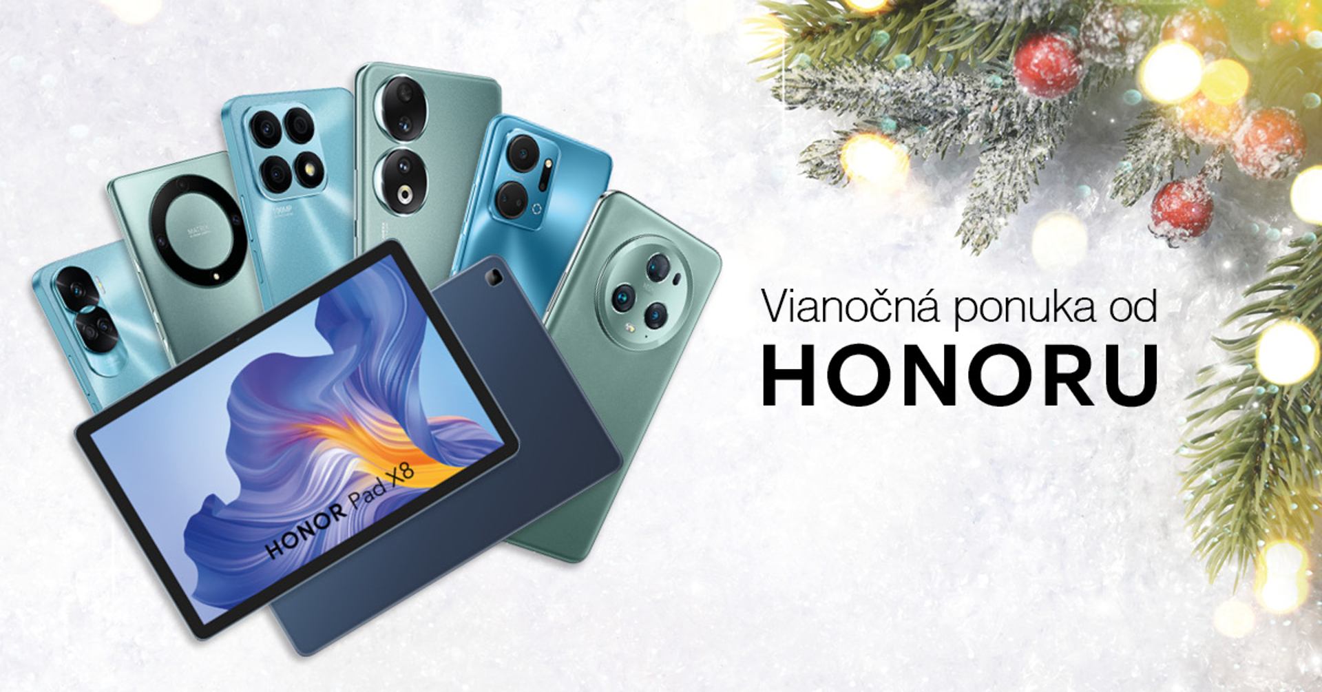 Predvianočná ponuka HONOR prináša veľký výber za rozumné ceny