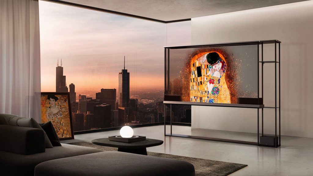 Transparentný televízor LG OLED T