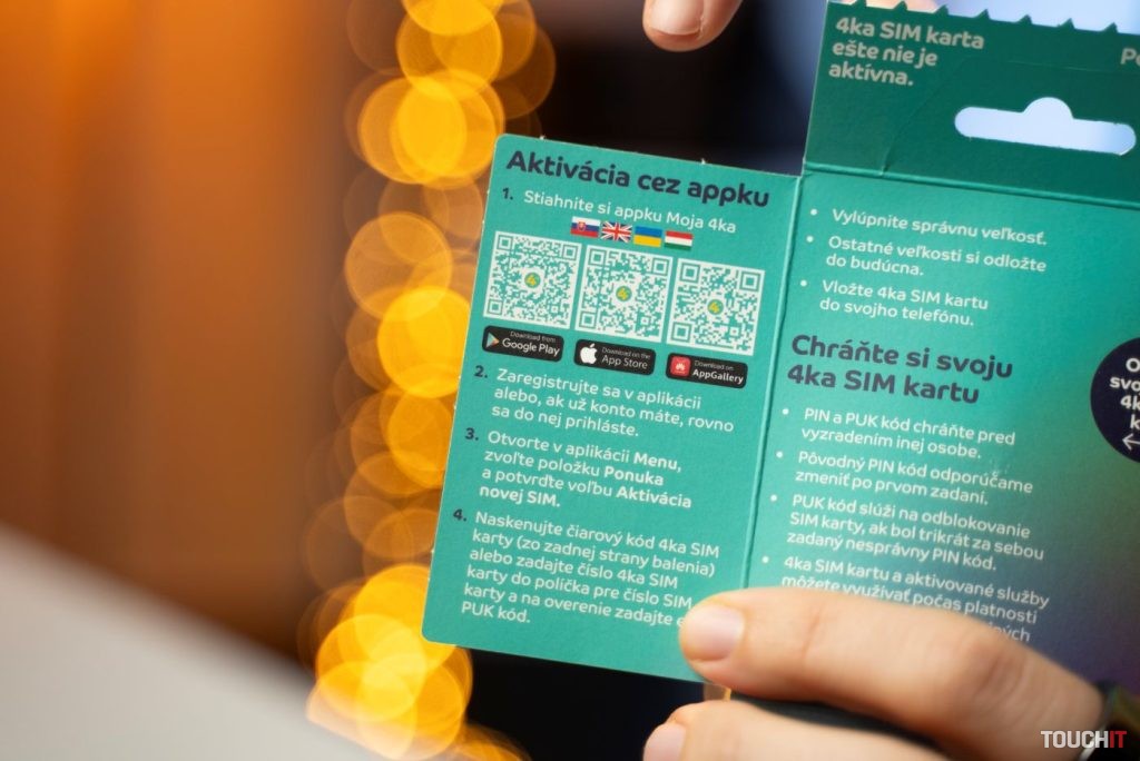 4ka Rýchla SIMka: Aktivácia