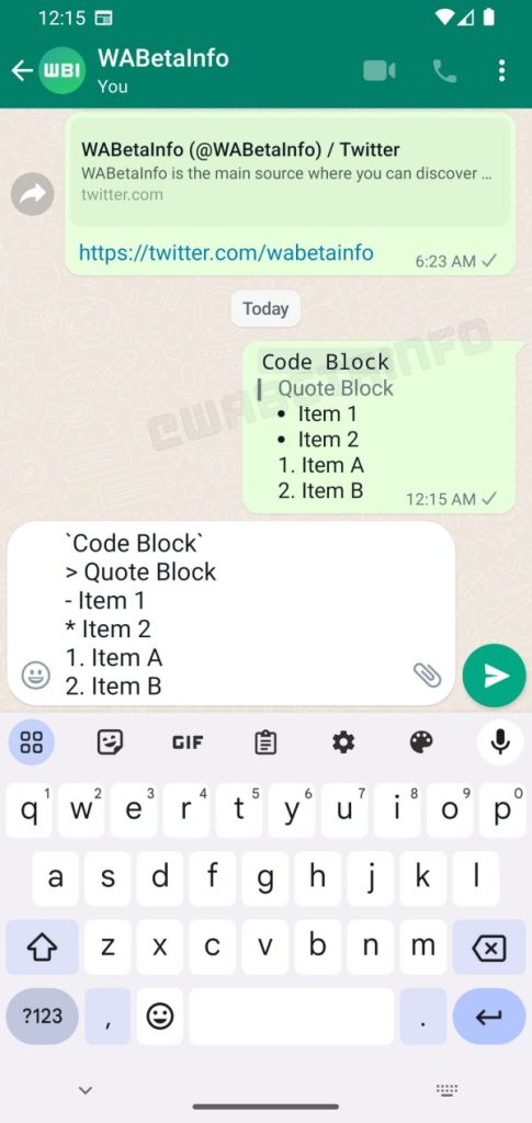 Formátovanie textu v službe WhatsApp