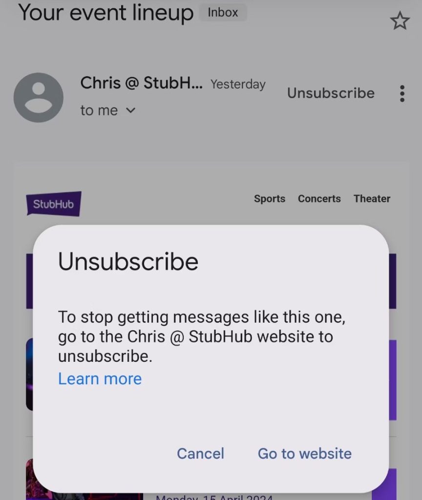 Gmail pre Android dostal tlačidlo pre rýchle zrušenie odberu