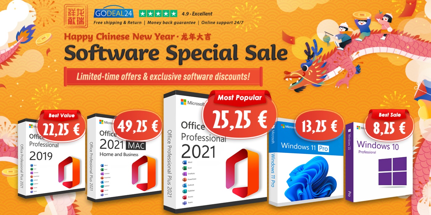 Ako si môžete nechať ujsť Office 2021 v čínskom roku draka len za 25,25 €?