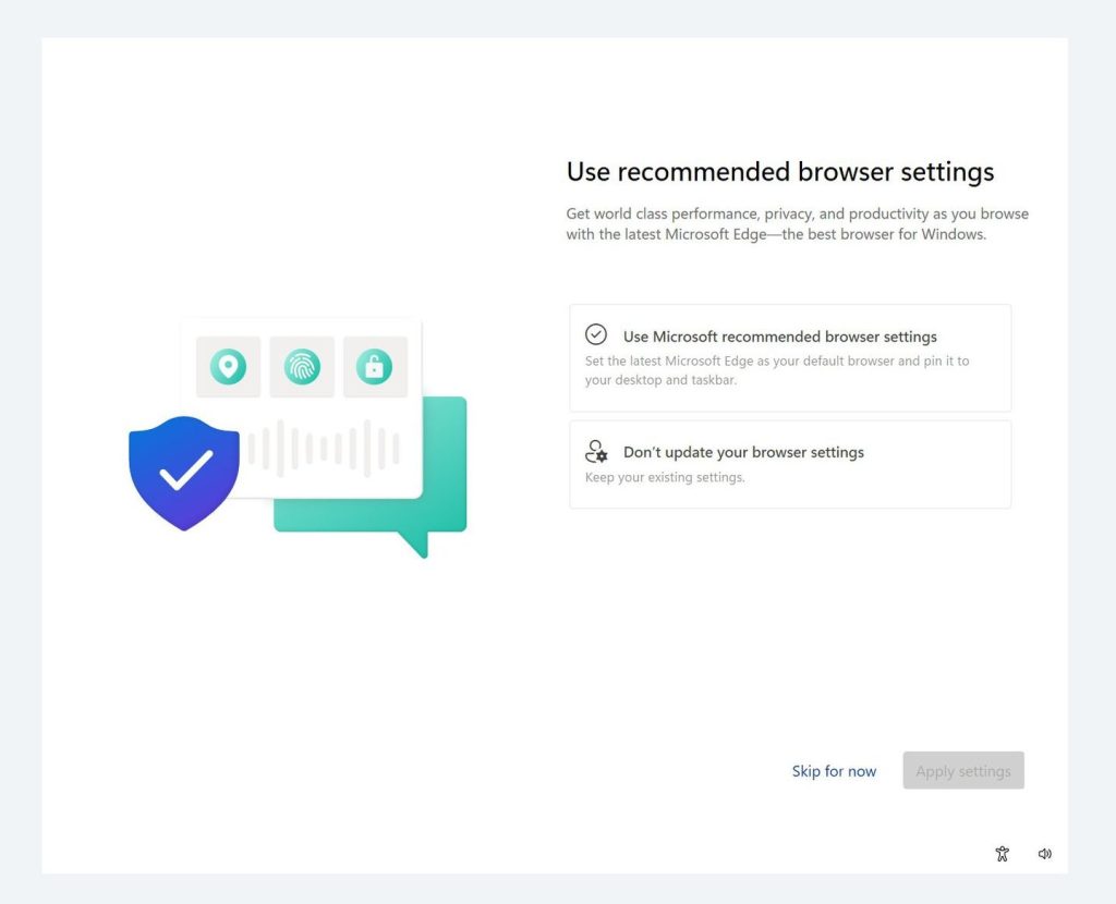user recommended browser settings