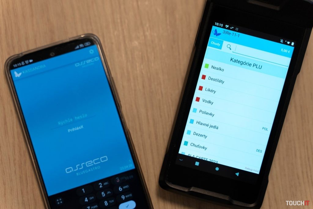 Mobilná aplikácia na Android telefóne a špecializované zariadenie