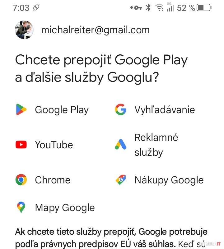 google prepojene sluzby