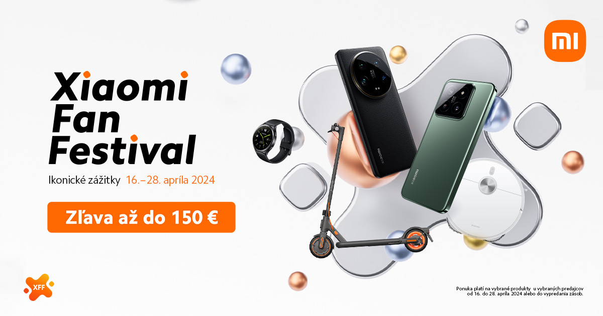 Xiaomi Fan Festival 2024 začína a s ním zľavy vo výške až 86 %, kúpte výhodne smartfóny, hodinky, slúchadlá a ďalšie