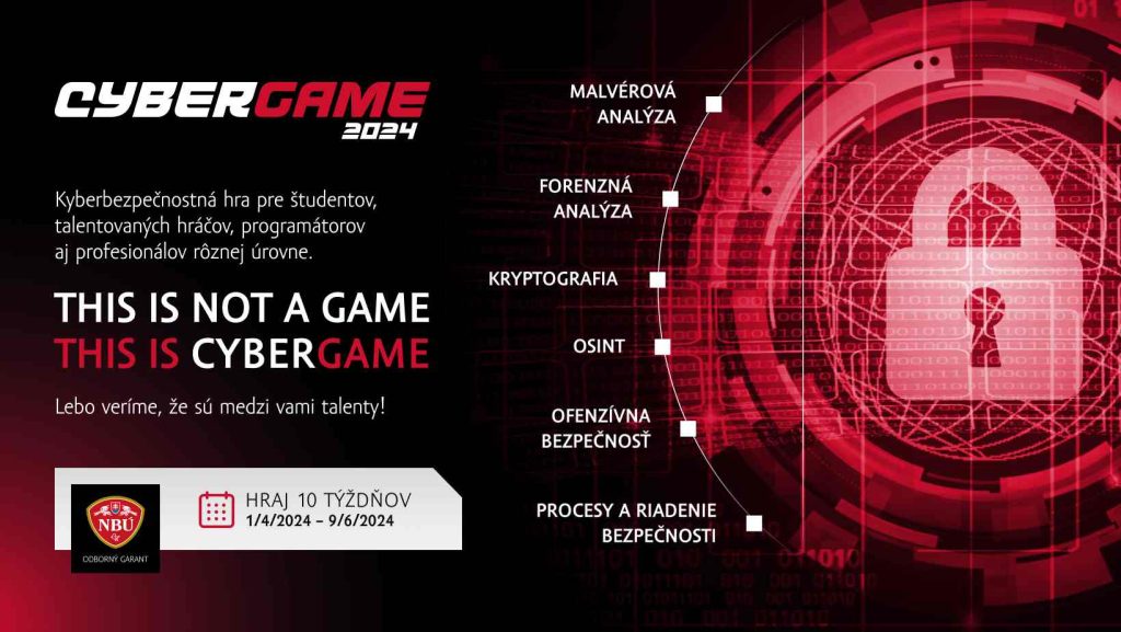 Národná kyberbezpečnostná hra CyberGame: hľadáme talenty