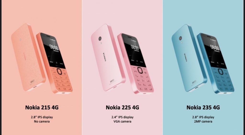 Nové funkčné telefóny Nokia 215 4G, 225 4G a 235 4G