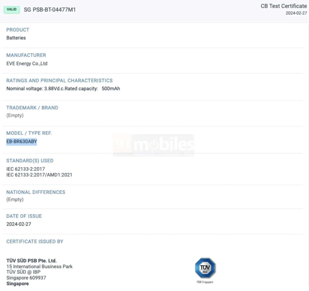 Samsung Galaxy Buds3 Pro v certifikačnej databáze TUV Rheinland