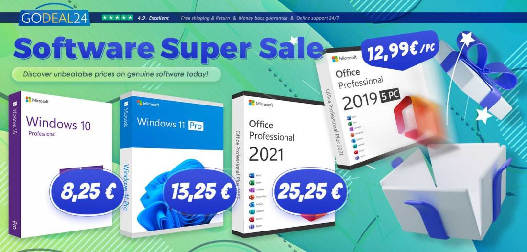 Získajte doživotné predplatné MS Office a Windows OS Interface v predaji na Godeal24 pod 15€ za kľúč!