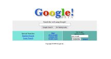 google beta stranka z roku 1998