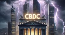 CBDC text bank building AI image