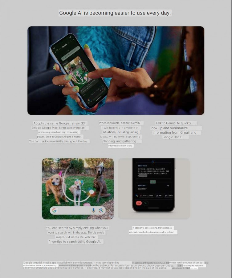 Detailné marketingové materiály Google Pixel 8a