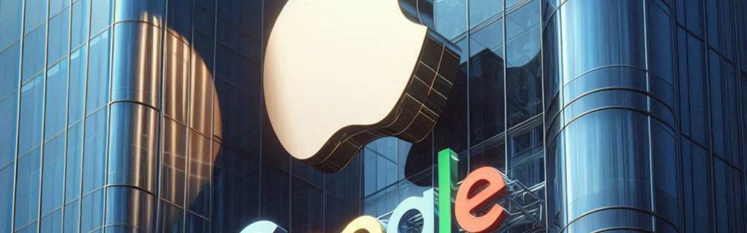 logo apple a google obrazok AI