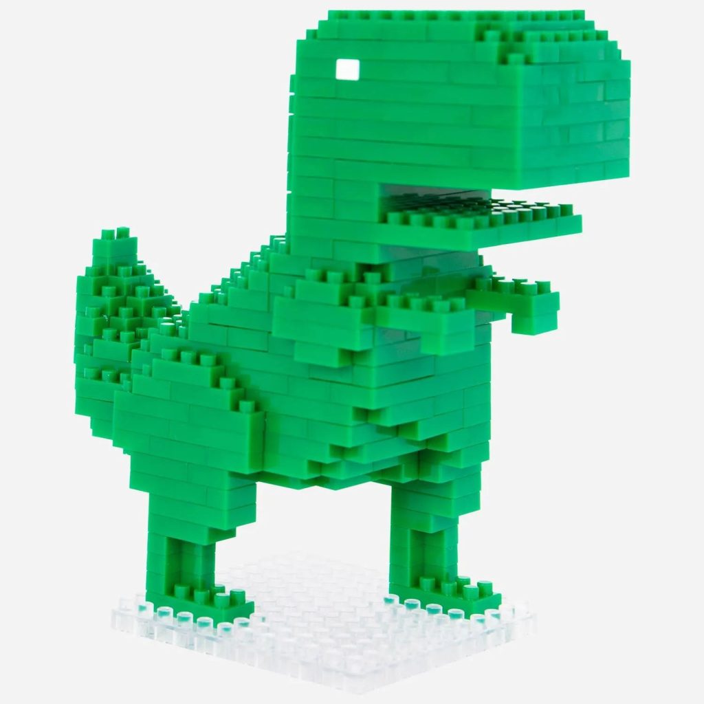 Chrome Dino Brick Set