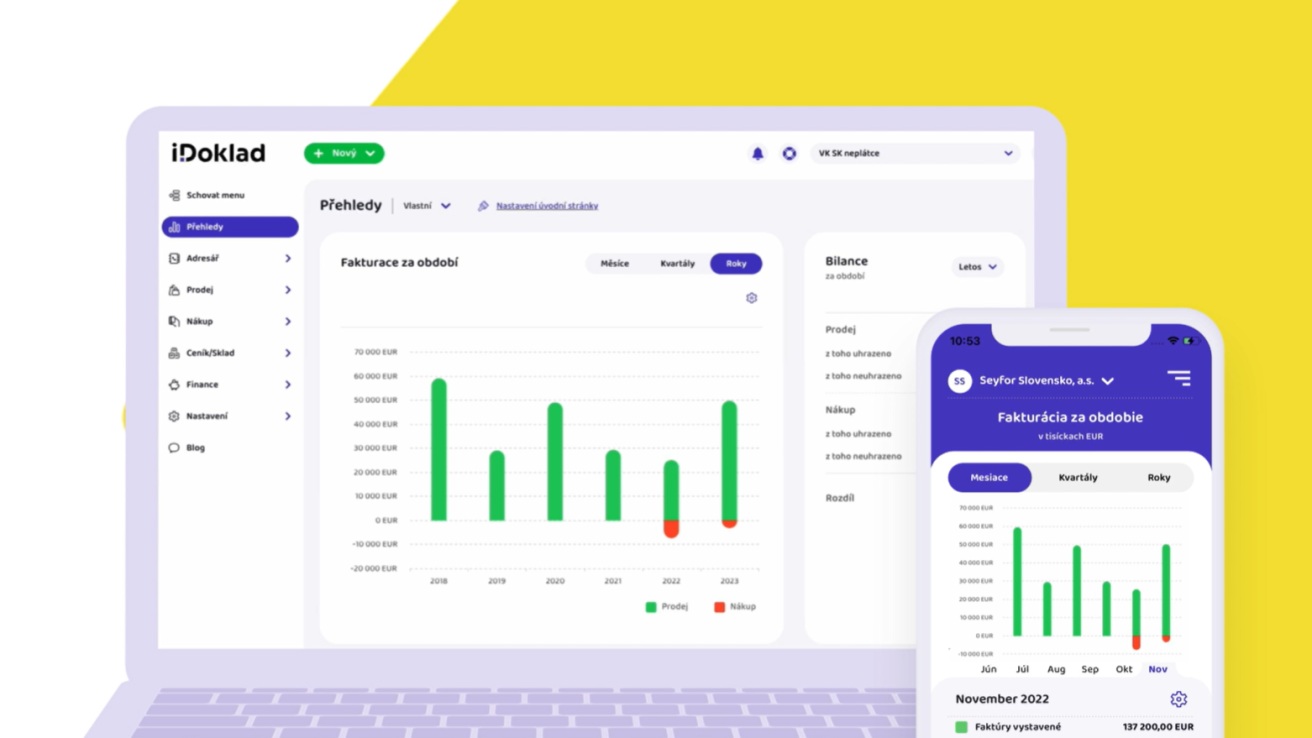 iDoklad na faktúry urobí časť práce za vás
