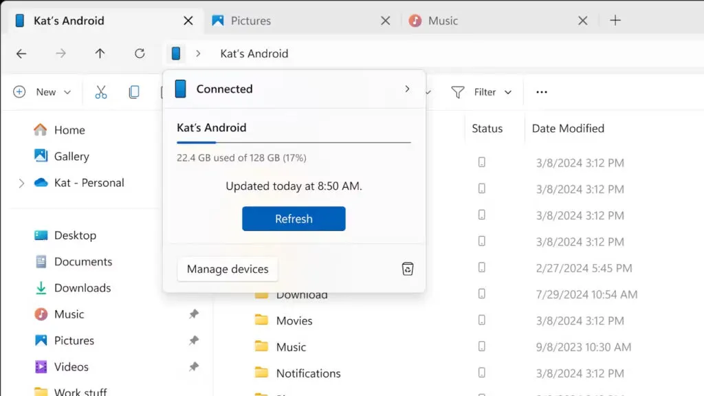 Windows 11 zdokonalí prístup k vášmu Android telefónu