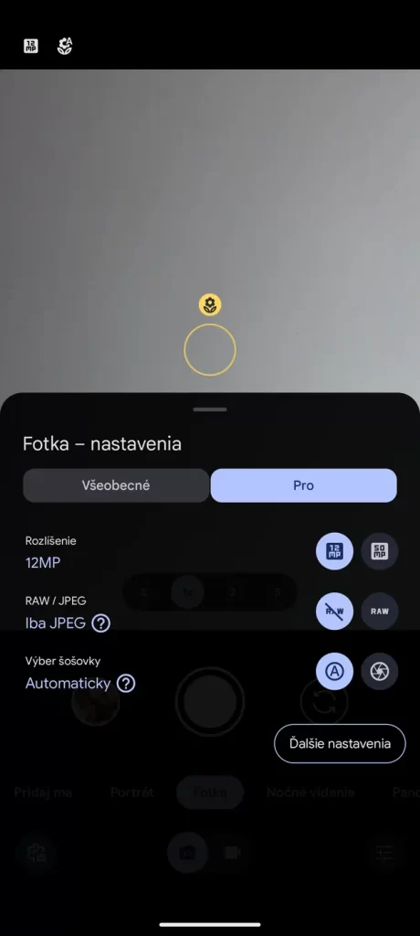 Google Pixel 9 Pro XL aplikácia fotoaparátu