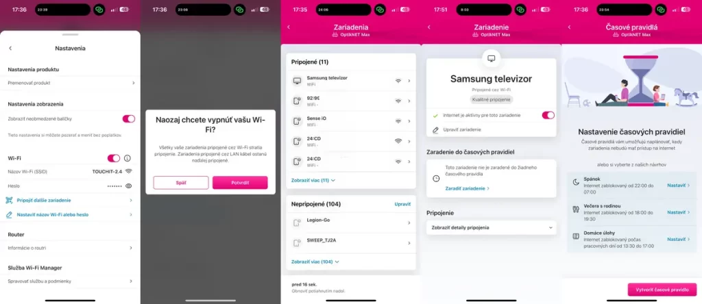 Wi-Fi Manager v aplikácii Telekom