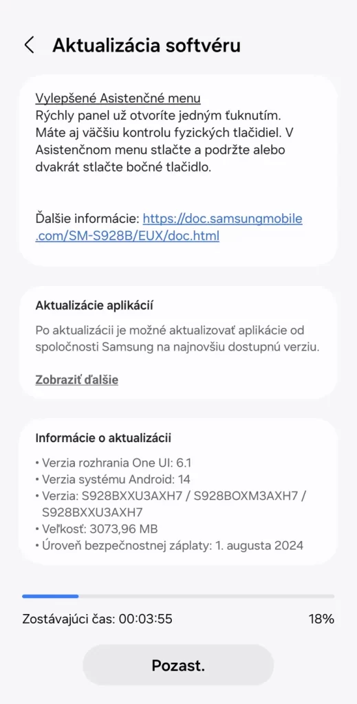 Samsung Galaxy S24 Ultra dostáva aktualizáciu One UI 6.1 s Galaxy AI