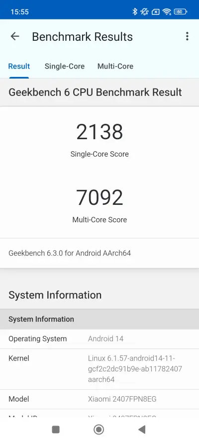 Xiaomi 14T Pro v teste Geekbench 6