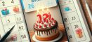 birthday cake smartphone AI image