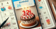 birthday cake smartphone AI image