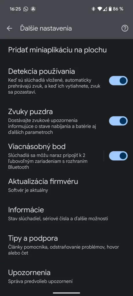 Aplikácia Pixel Buds pre Android