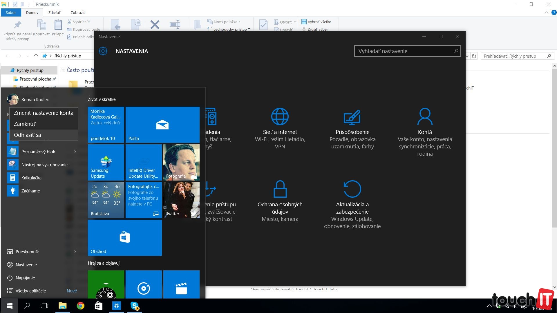 Windows 10: Aktivujte si tmavé pozadie vybraných aplikácií