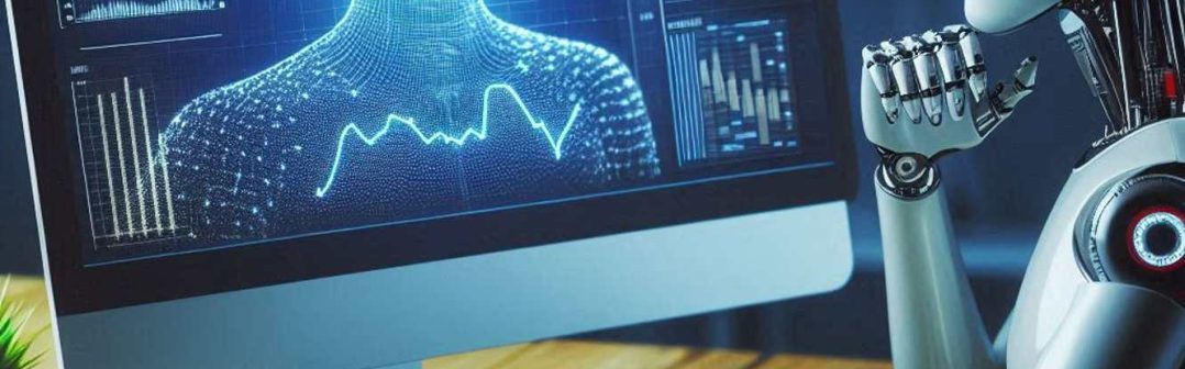AI analyzing computer data AI image