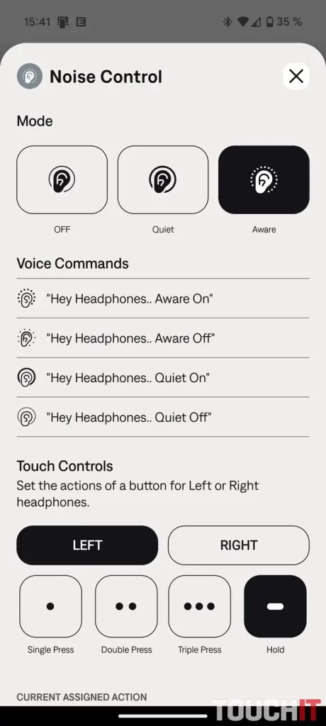 Aplikácia Bose QCE pre QuietComfort Earbuds