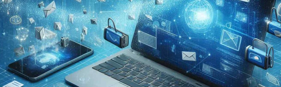 flying envelopes and data files between smartphone and laptop