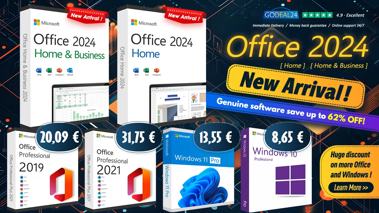 Najlepší čas na získanie lacného Microsoft Office 2021 a Windows 11 Pro od 10€ na Godeal24