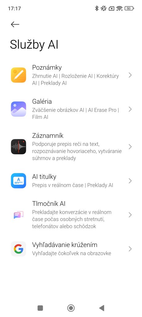 Funkcie umelej inteligencie v telefóne Xiaomi 14T Pro