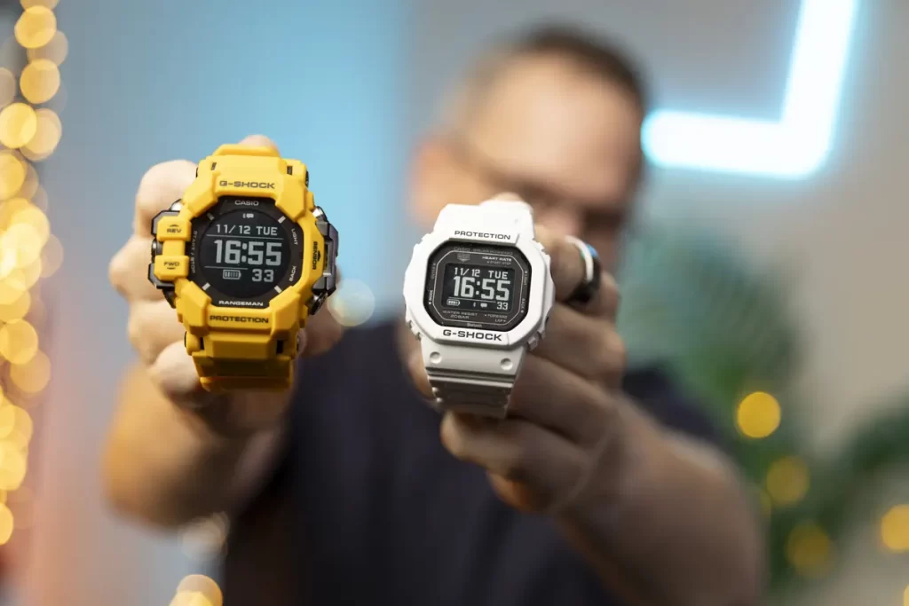 CASIO G-SHOCK GPR-H1000 (žlté) a DW-H5600 (biele)
