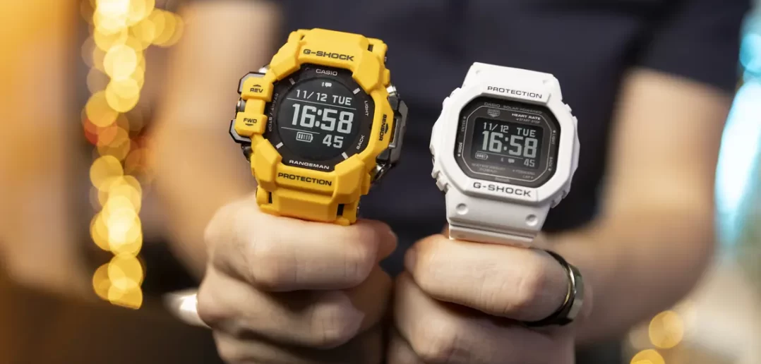 CASIO G-SHOCK GPR-H1000 (žlté) a DW-H5600 (biele)