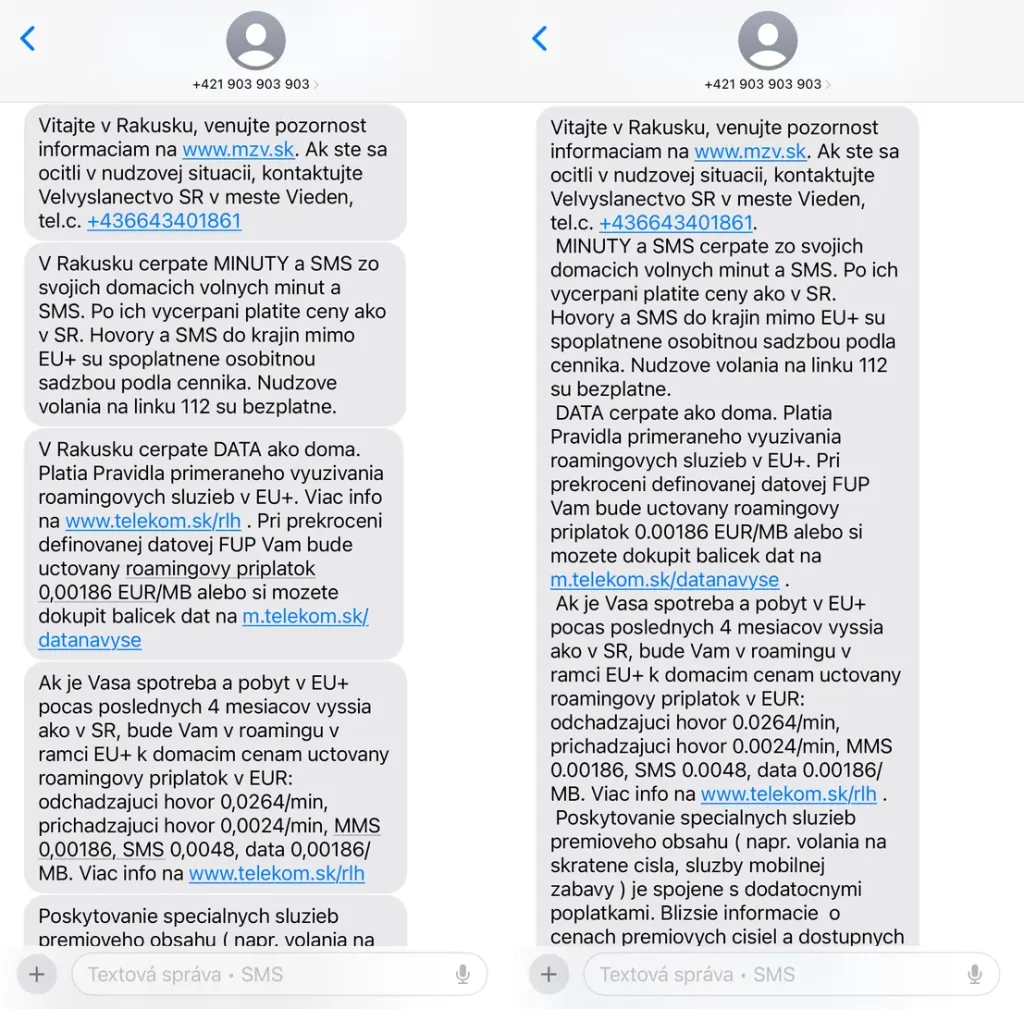 Telekom výrazne znížil počet SMS správ, ktoré dostanete po príchode do zahraničia