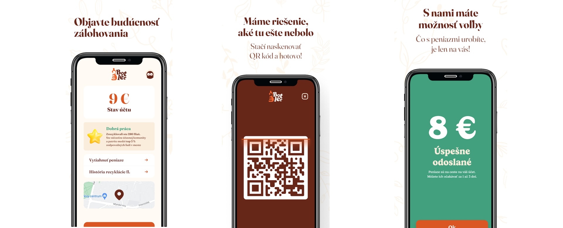 Za vrátené fľaše dostanete s aplikáciou peniaze priamo na účet