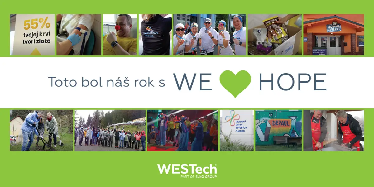Nádej pre lepšiu budúcnosť: spoločnosť WESTech úspešne ukončila dobročinný projekt roka 2024 – WE LOVE HOPE