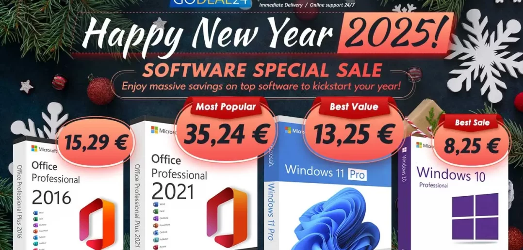 Začnite nový rok s doživotnou licenciou na Microsoft Office a Windows 11 od 10 € na Godeal24!