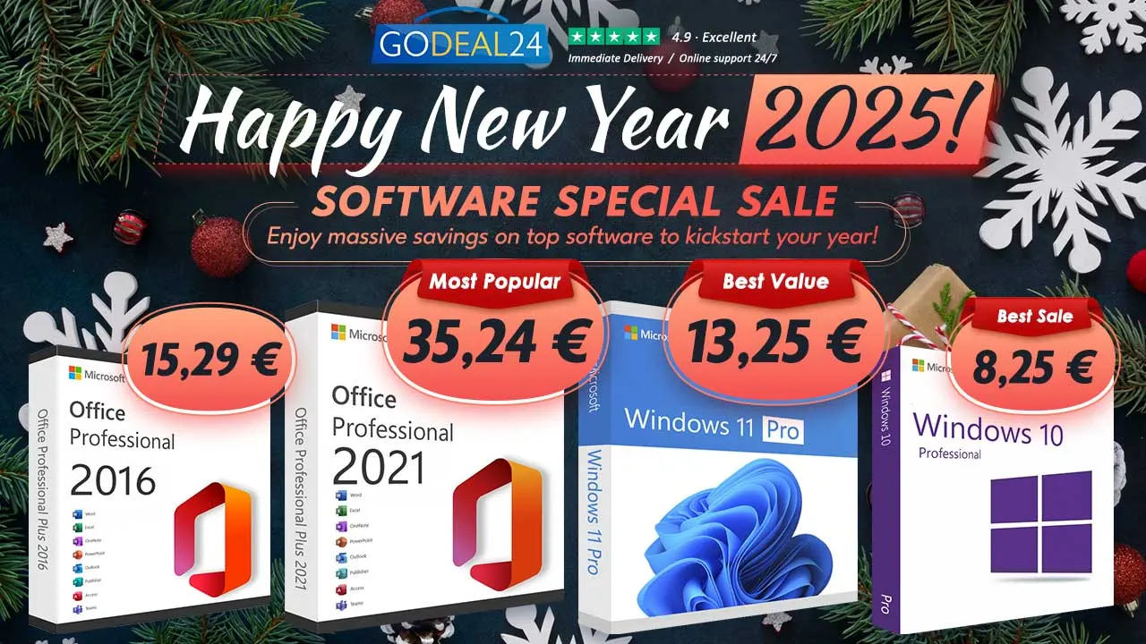 Začnite nový rok s doživotnou licenciou na Microsoft Office a Windows 11 od 10 € na Godeal24!