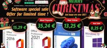 Zvýšte produktivitu s Windows 11 Pro za 10 € a Microsoft Office za 15 € na Godeal24 túto Vianoce!