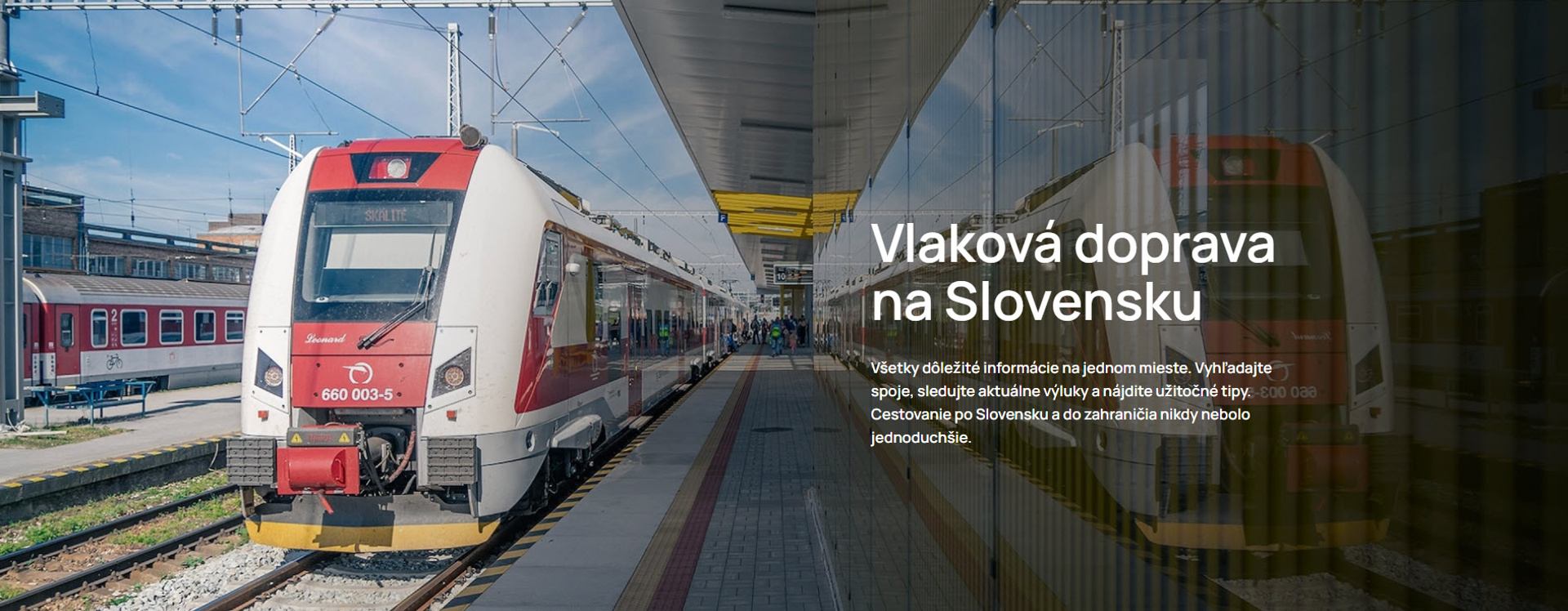 Nový portál pre pohodlnú dopravu vlakom