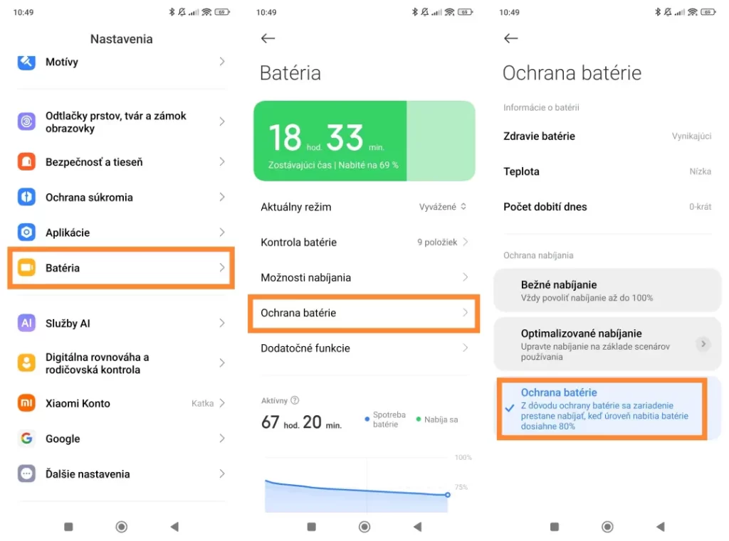 Obmedzenie nabíjania batérie do 80 % v Xiaomi smartfónoch