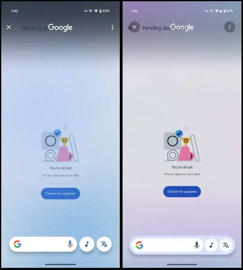 Circle to Search - stará vs. nová verzia vo svetlom dizajne