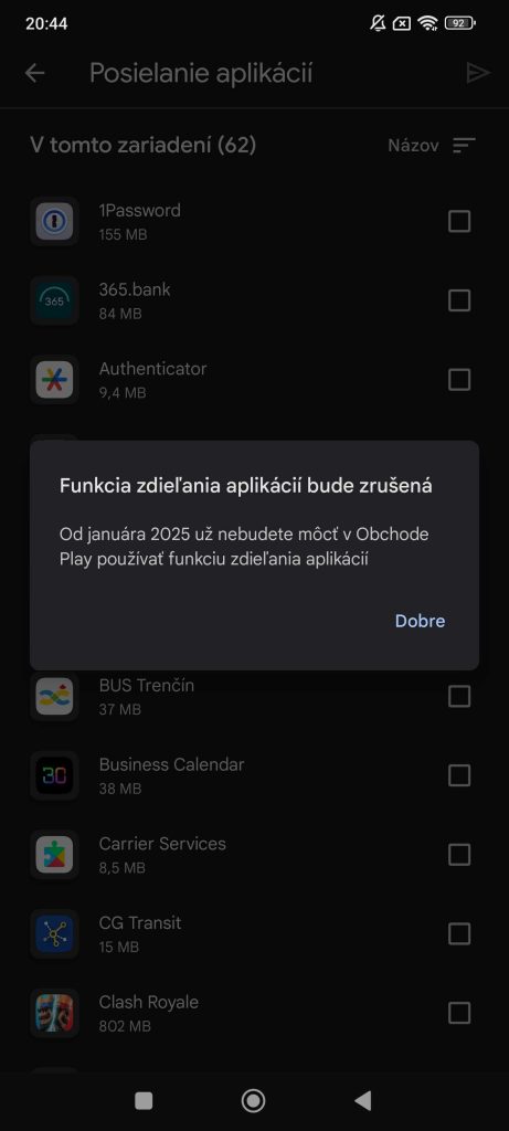 googple play zdielanie apps