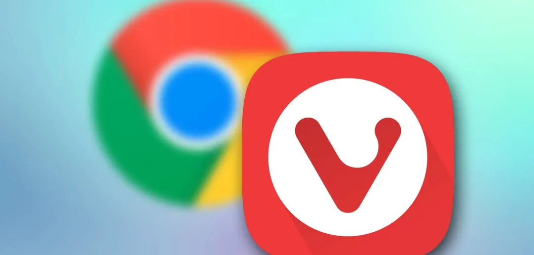 Vivaldi logo pred logom Chrome