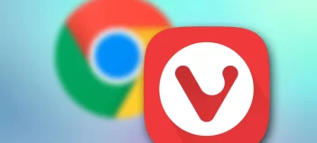 Vivaldi logo pred logom Chrome