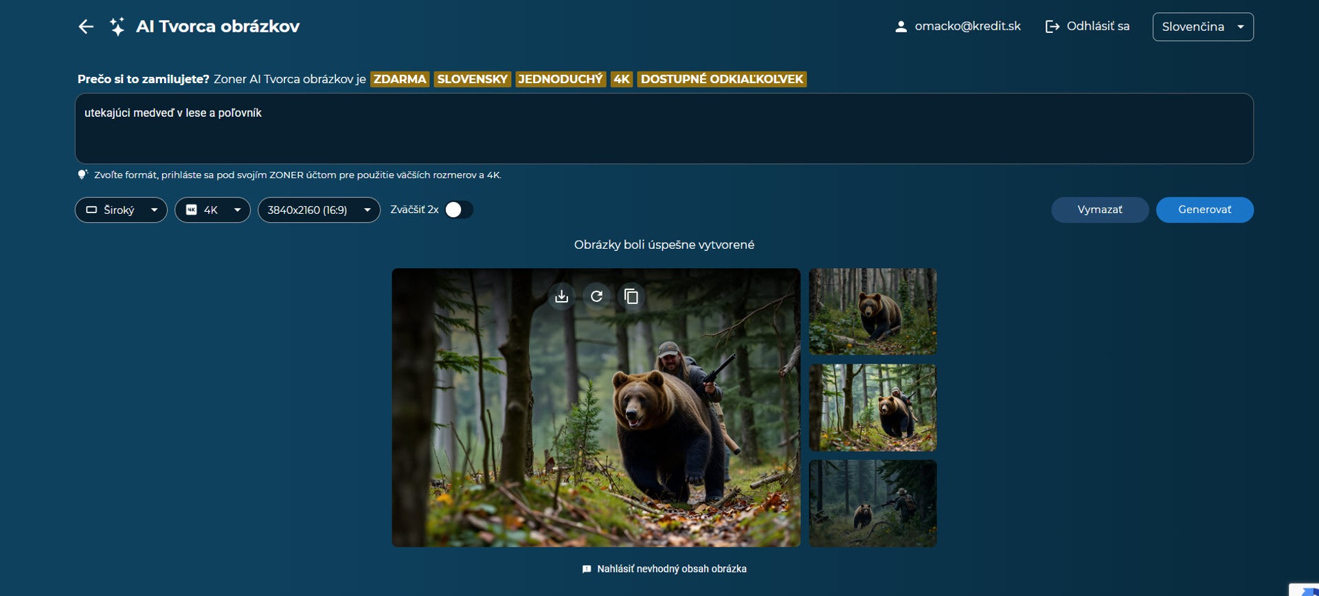 Generátor obrázkov: zadarmo a s podporou slovenčiny